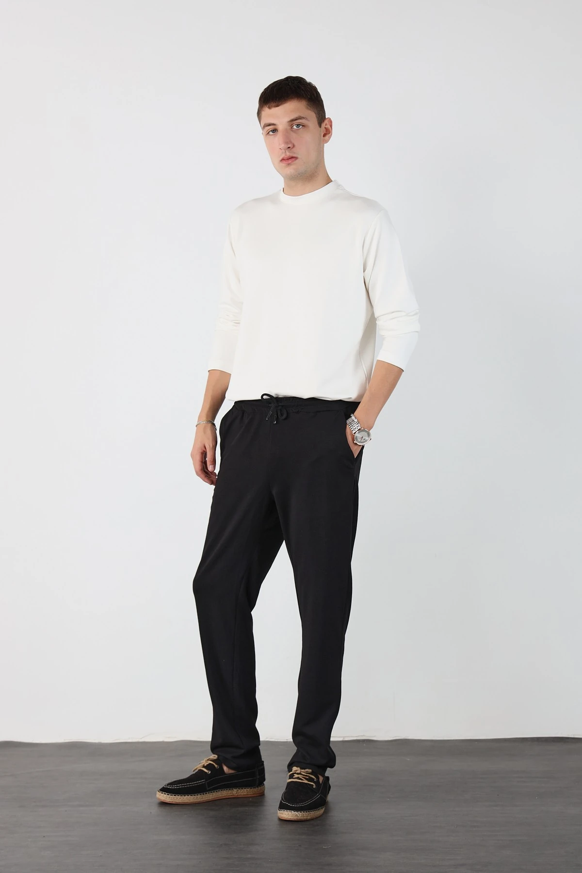 Beli Lastikli Esnek Kumaş Regular Pantolon