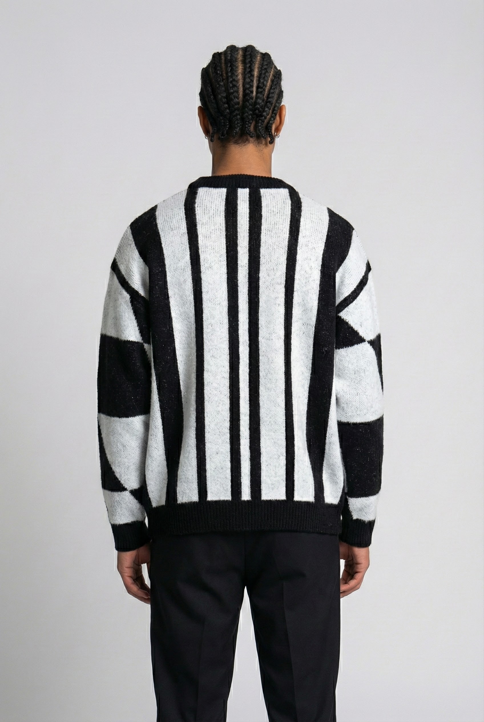 Zigzag Bloklu Oversize Kazak