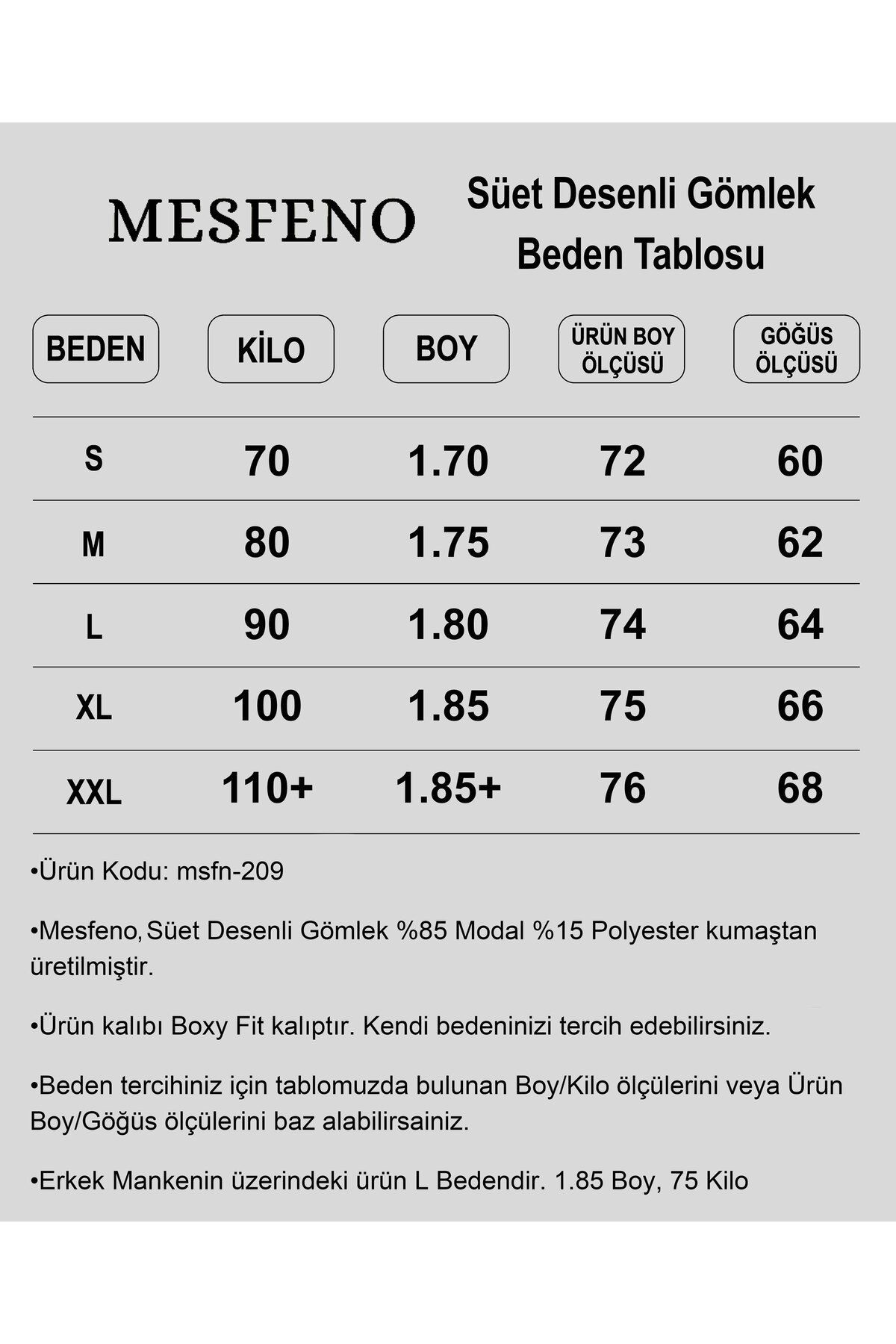 Süet Desenli Modal Kalın Kumaş Erkek Gömlek