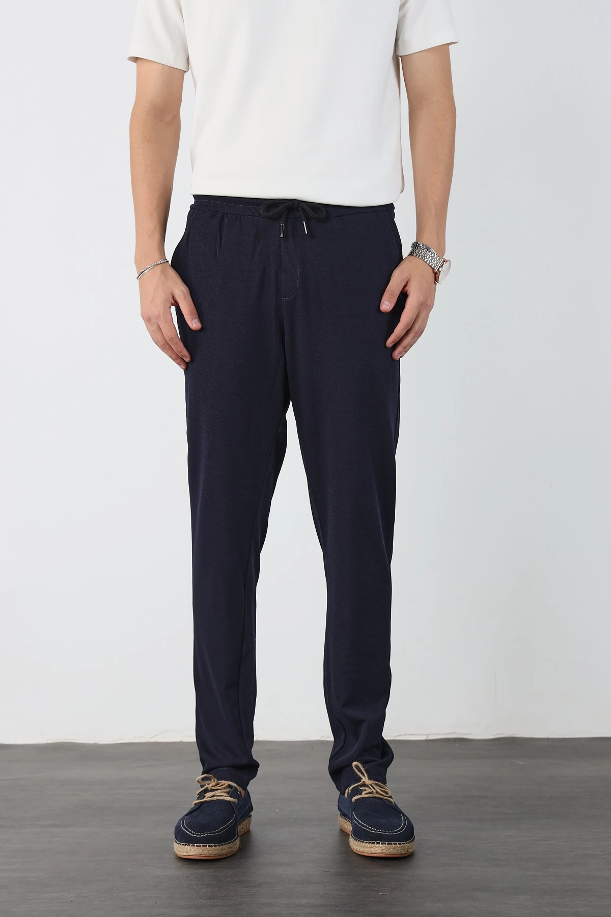 Beli Lastikli Esnek Kumaş Regular Pantolon