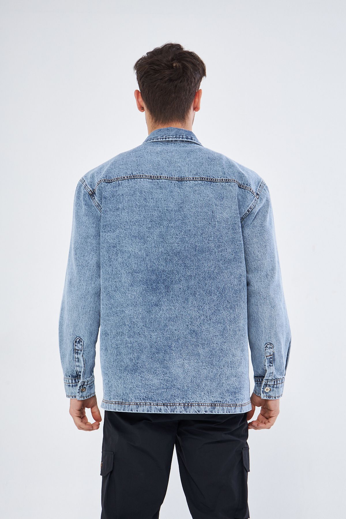 Mesfeno Erkek Denim Gömlek Ceket