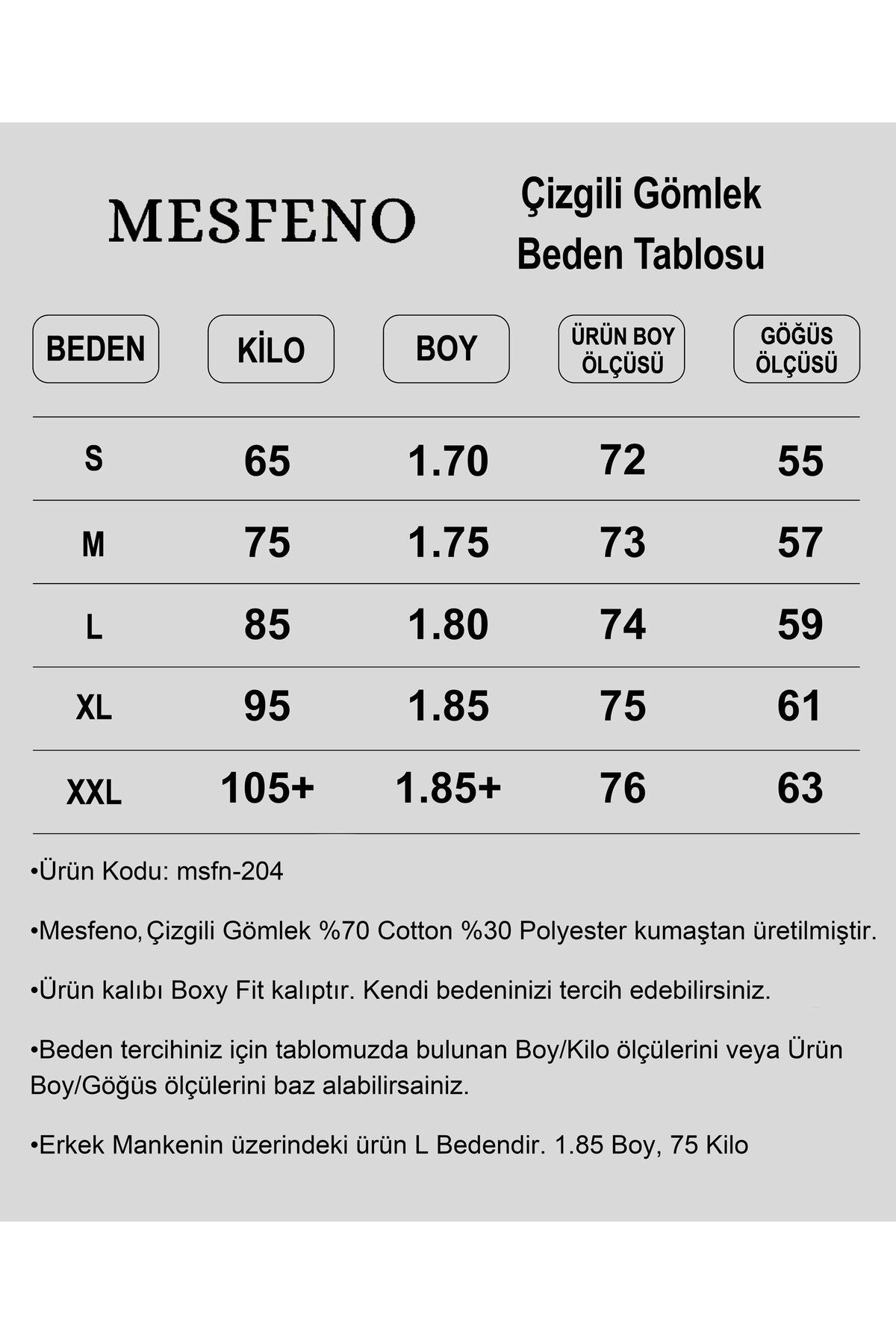 Boxy Fit Çizgili Erkek Gömlek