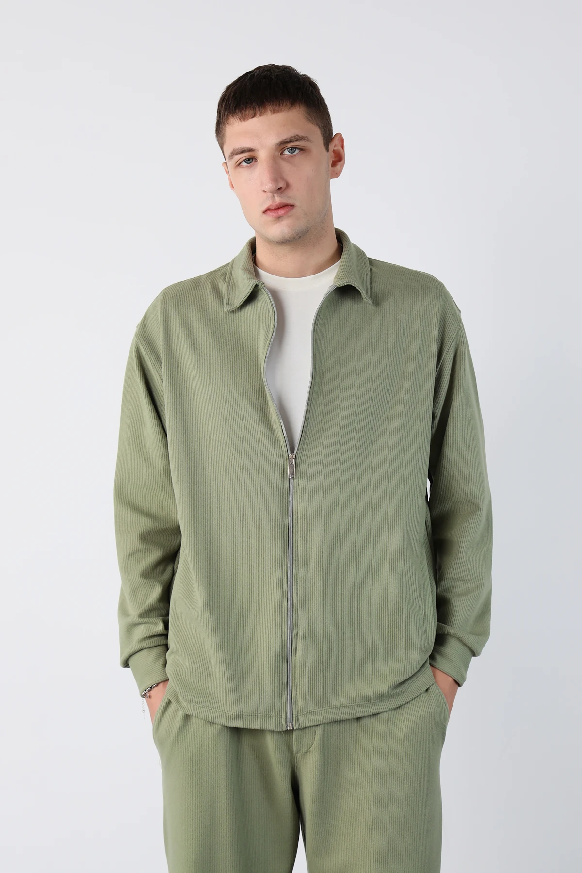 Ottoman Yumuşak Dokulu Fermuarlı Alt Üst Takım