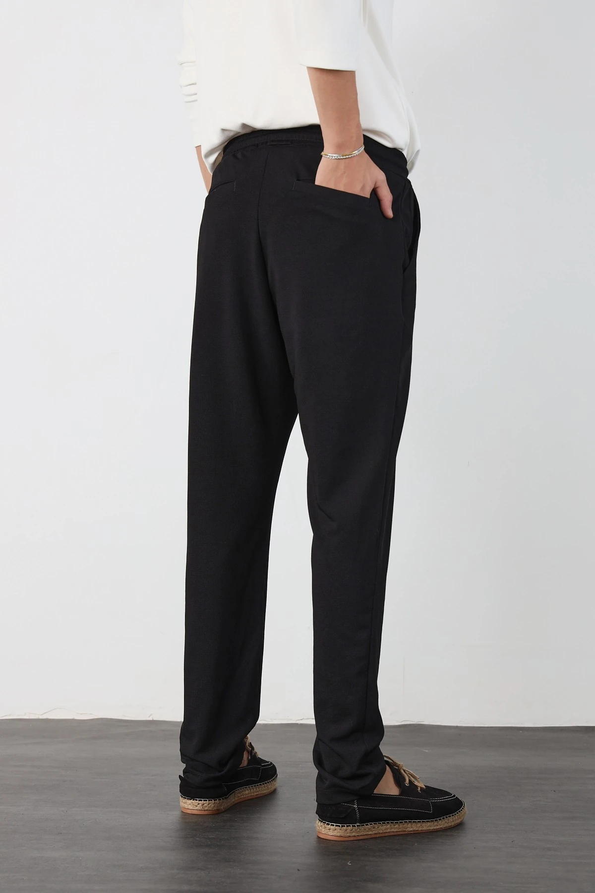 Beli Lastikli Esnek Kumaş Regular Pantolon