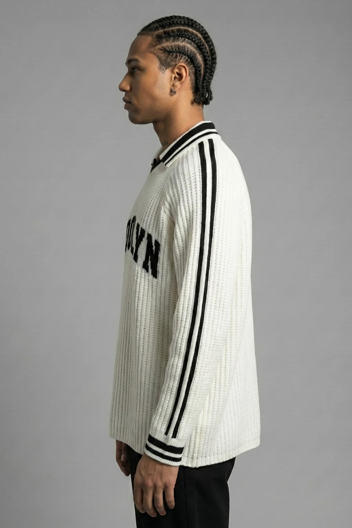 Brooklyn Yazılı Polo Yaka Triko