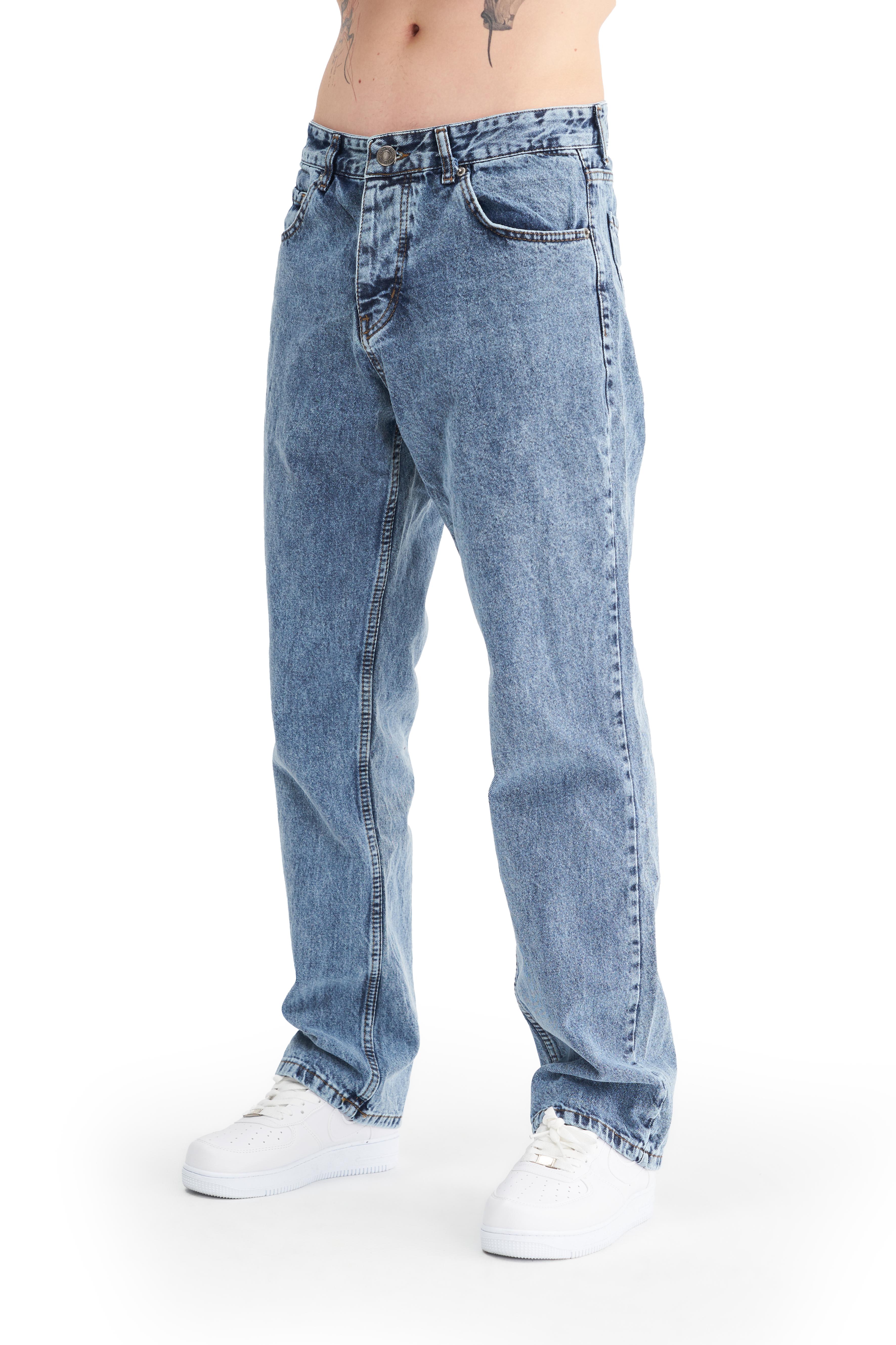 Mesfeno Erkek Basic Baggy Bol Kesim Denim Pantolon