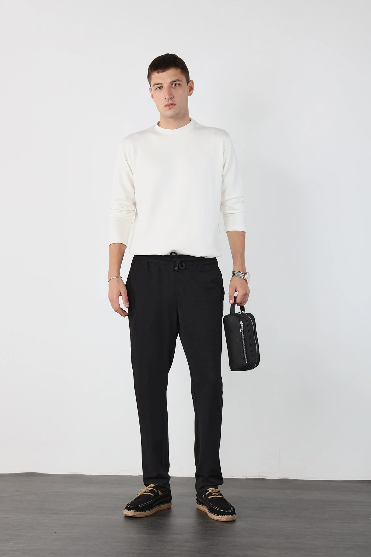 Beli Lastikli Esnek Kumaş Regular Pantolon