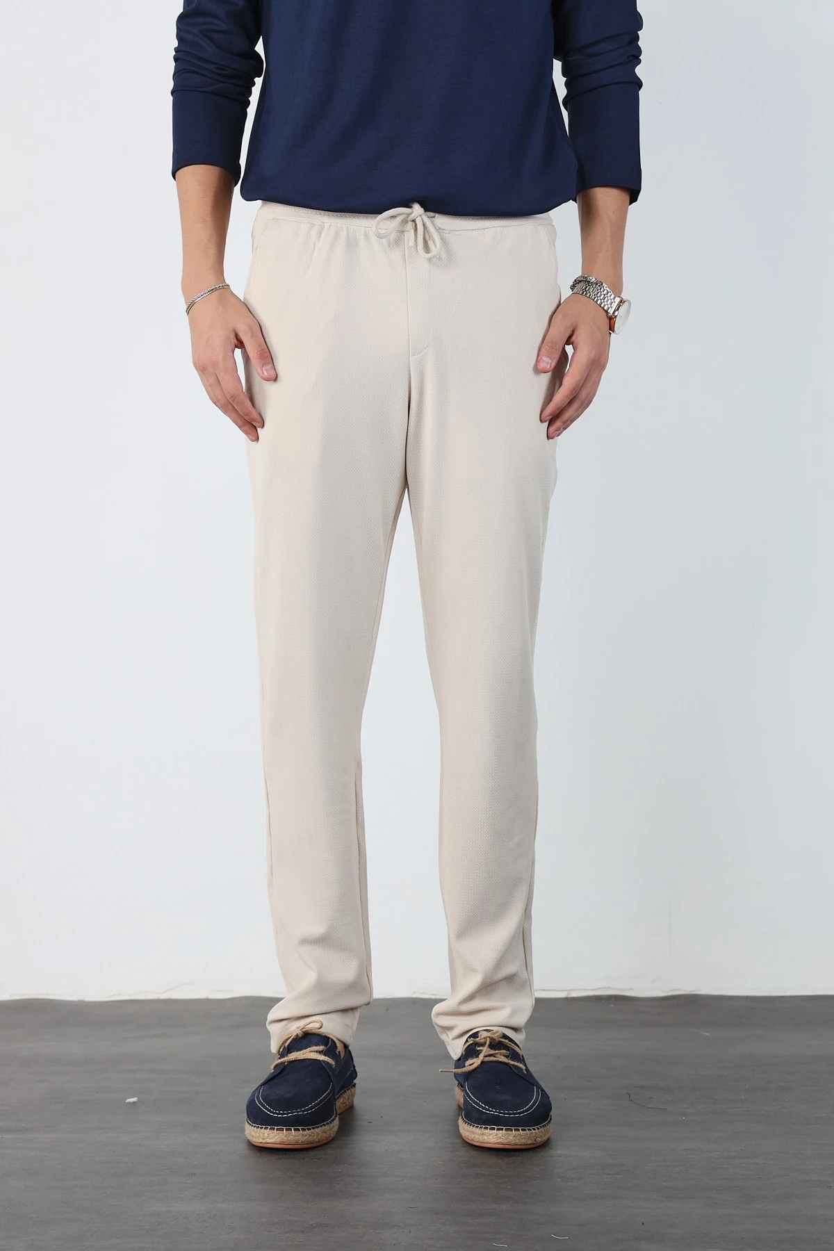 Beli Lastikli Esnek Kumaş Regular Pantolon