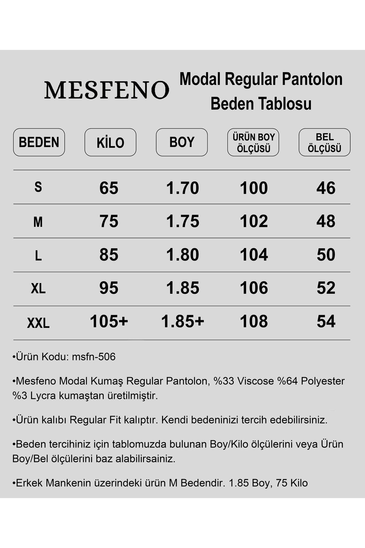 Esnek Modal Kumaş Regular Erkek Pantolon
