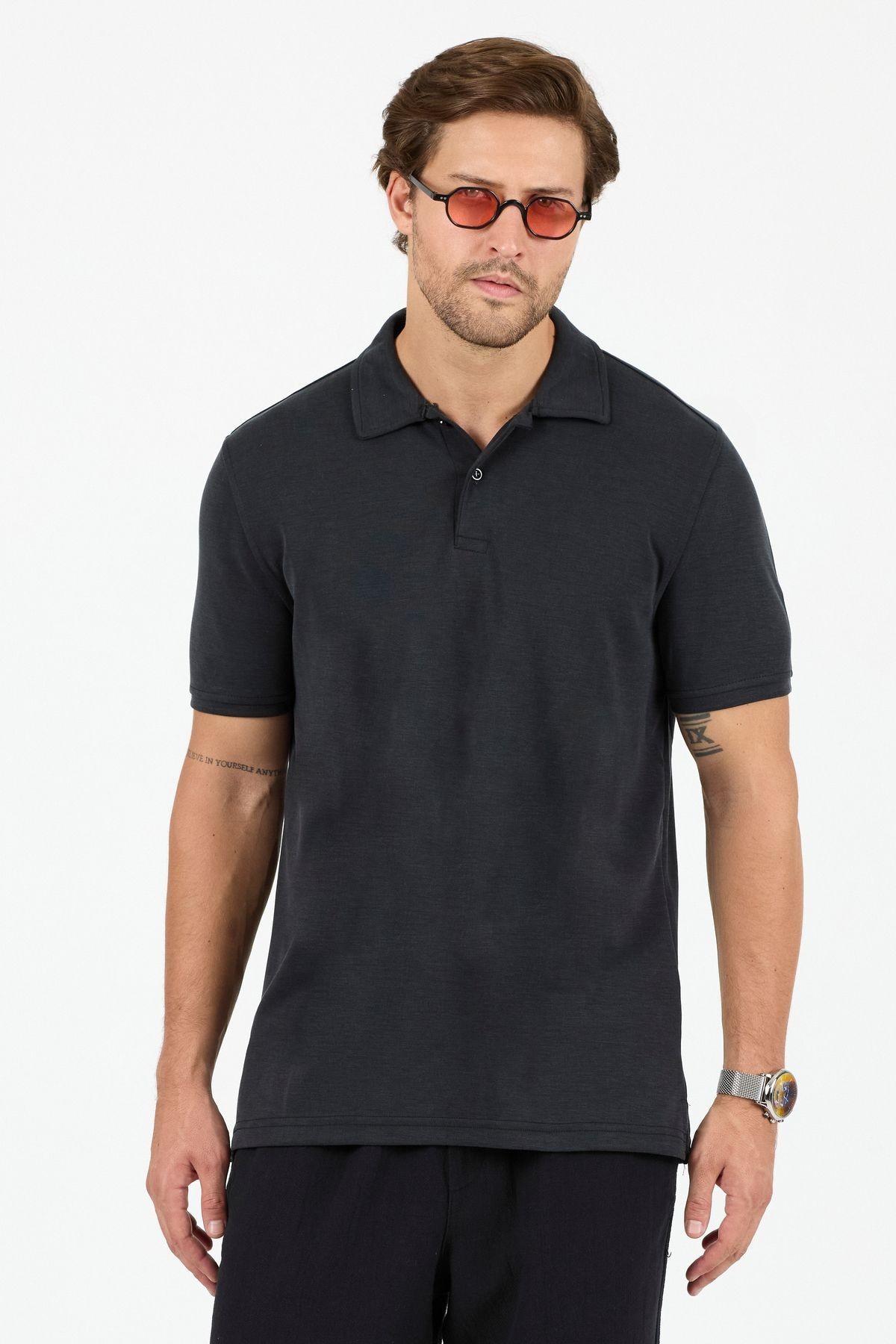 Modal Kumaş Polo Yaka Regular T-Shirt