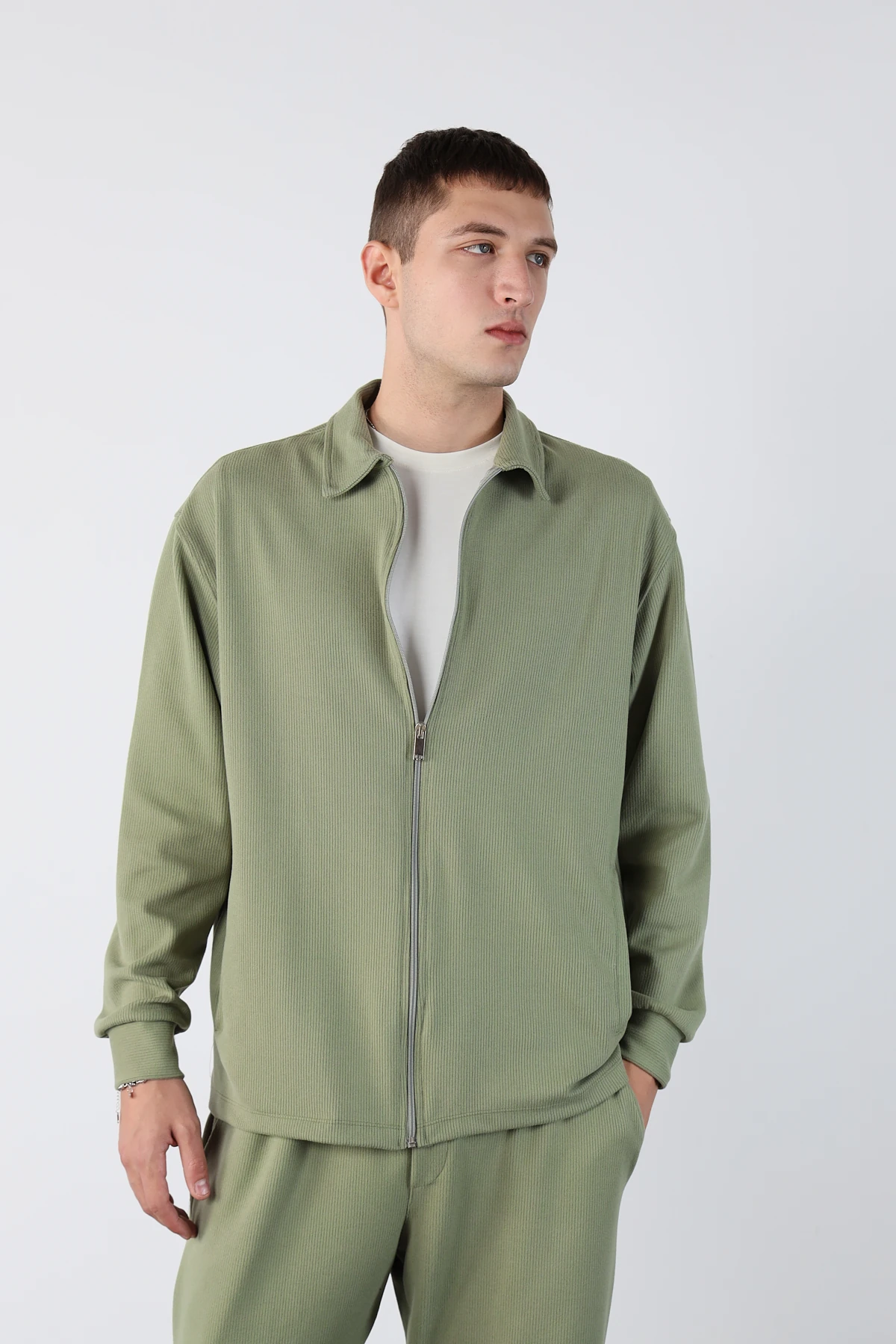 Ottoman Yumuşak Dokulu Fermuarlı Alt Üst Takım