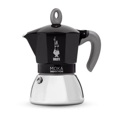 Bialetti İndüksiyon Moka Pot, 2 Cup, Siyah