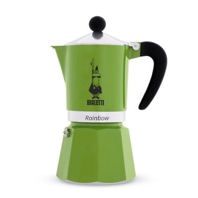 Bialetti Rainbow Moka Pot, 3 Cup, Yeşil