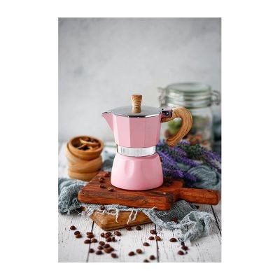 Black Goat Moka Pot, 3 Cup, Pembe