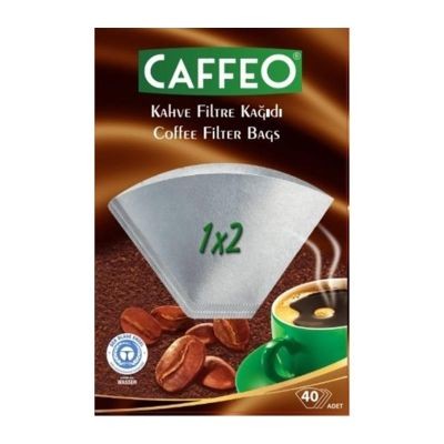 Caffeo 1x2 Kahve Filtre Kağıdı, 40 Adet, Beyaz