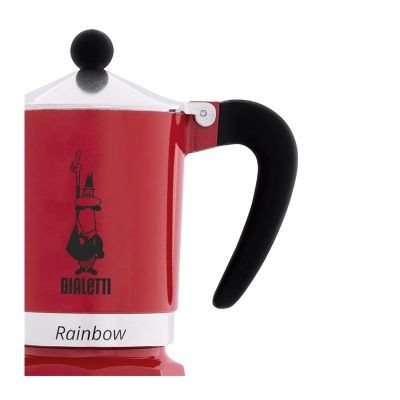 Bialetti Rainbow Moka Pot, 6 Cup, Kırmızı