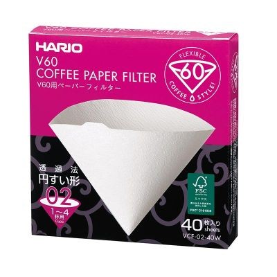 Hario V60 02 Dripper Filtresi, 40 Adet