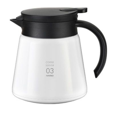 Hario V60 03 Yalıtımlı Paslanmaz Servis Sürahisi, 800 ml, Beyaz