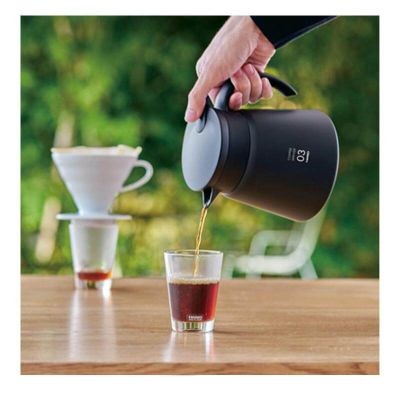 Hario V60 03 Yalıtımlı Paslanmaz Servis Sürahisi, 800 ml, Siyah