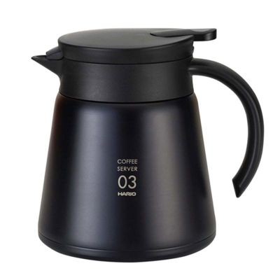 Hario V60 03 Yalıtımlı Paslanmaz Servis Sürahisi, 800 ml, Siyah