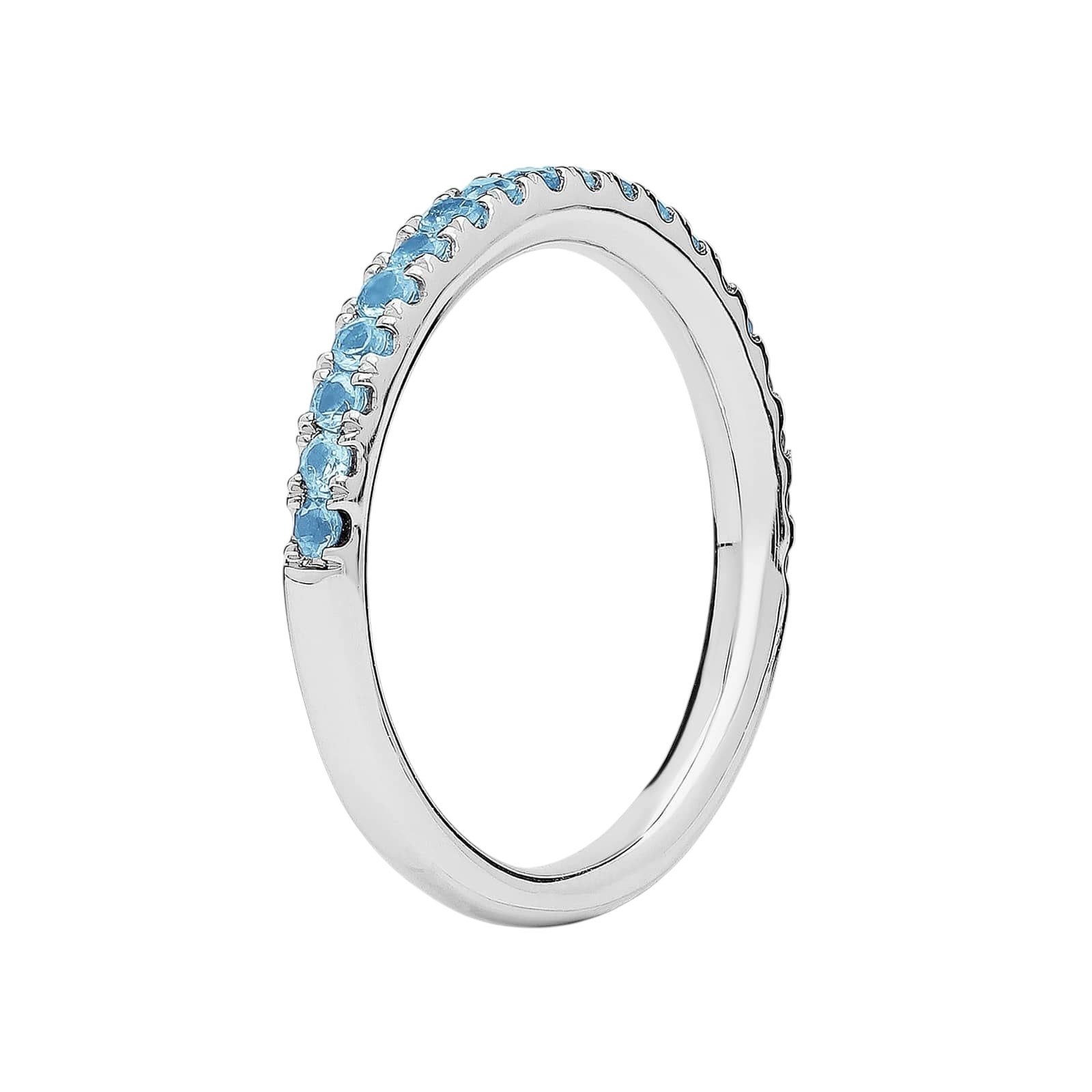 0.28 Karat Aquamarine Taşlı Yarımtur