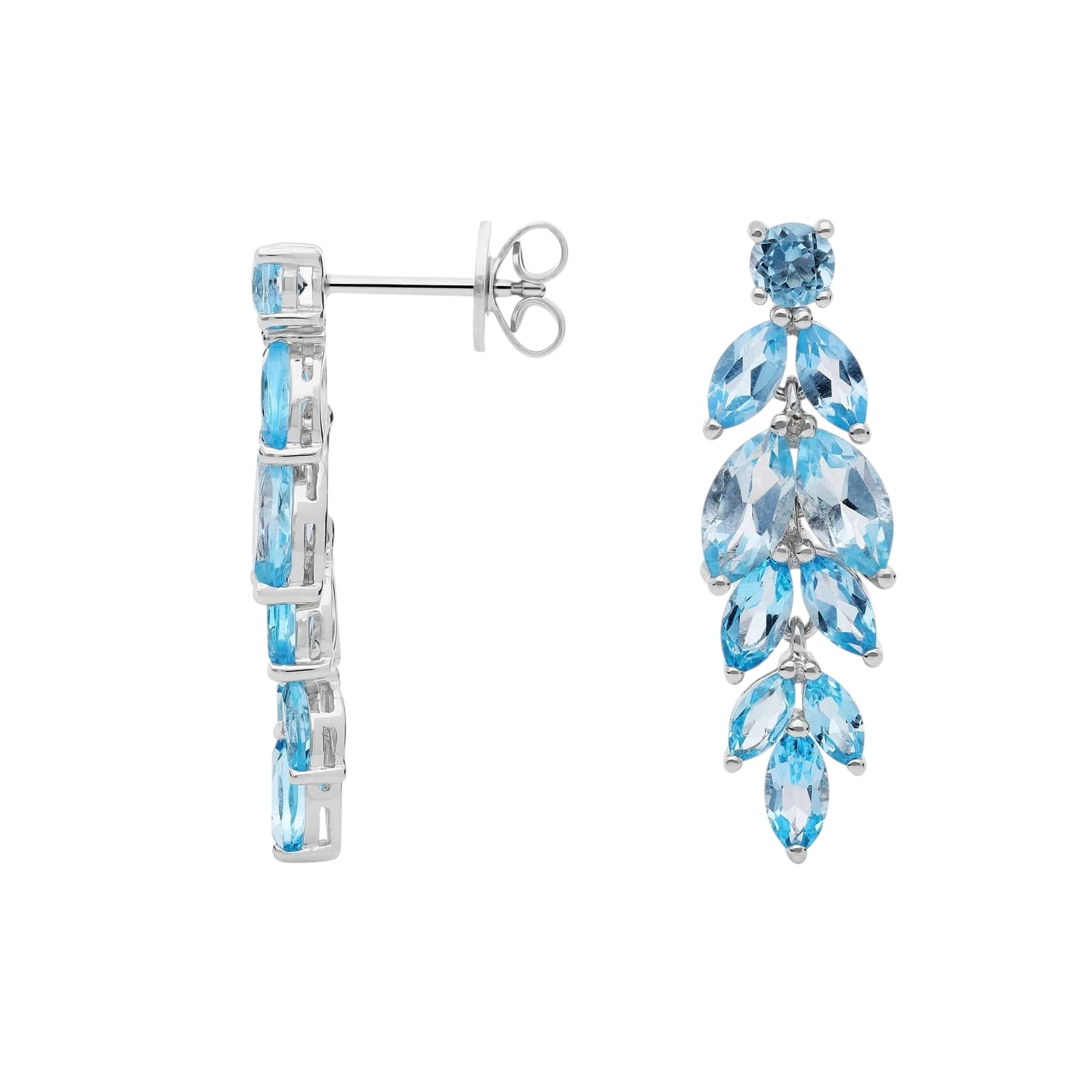 4,82 Karat Aquamarine Taşlı Küpe