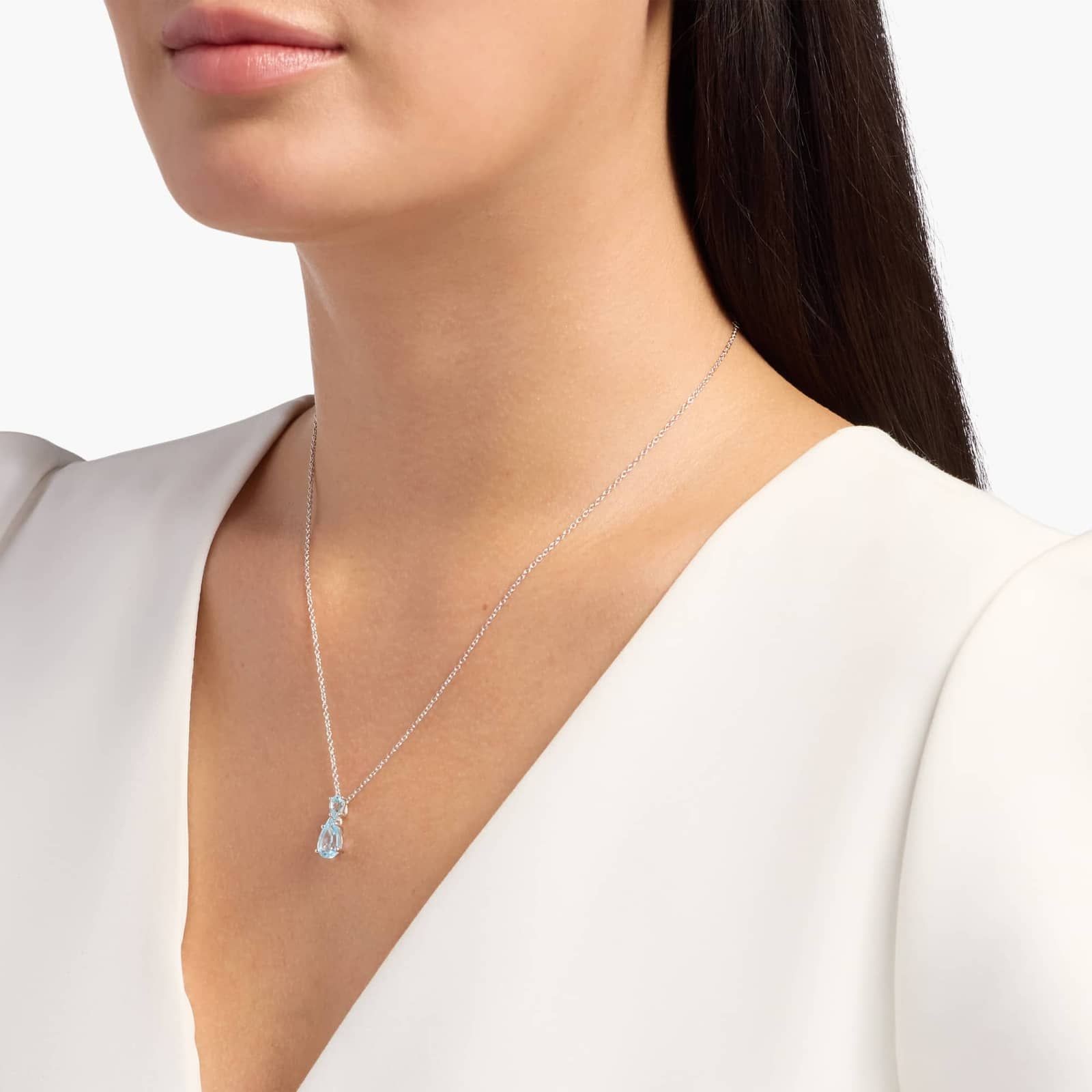 2,60 Karat Aquamarine Taşlı Kolye