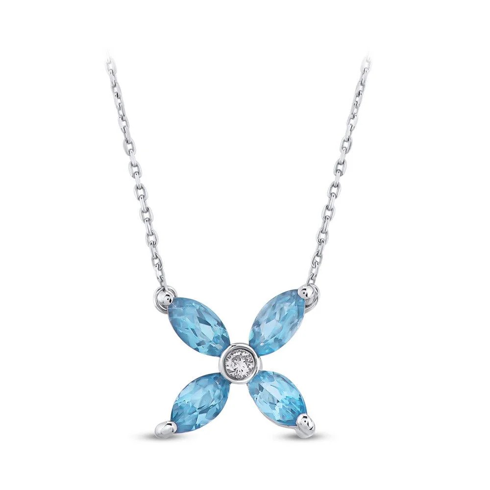 0,57 Karat Aquamarine Taşlı Kolye