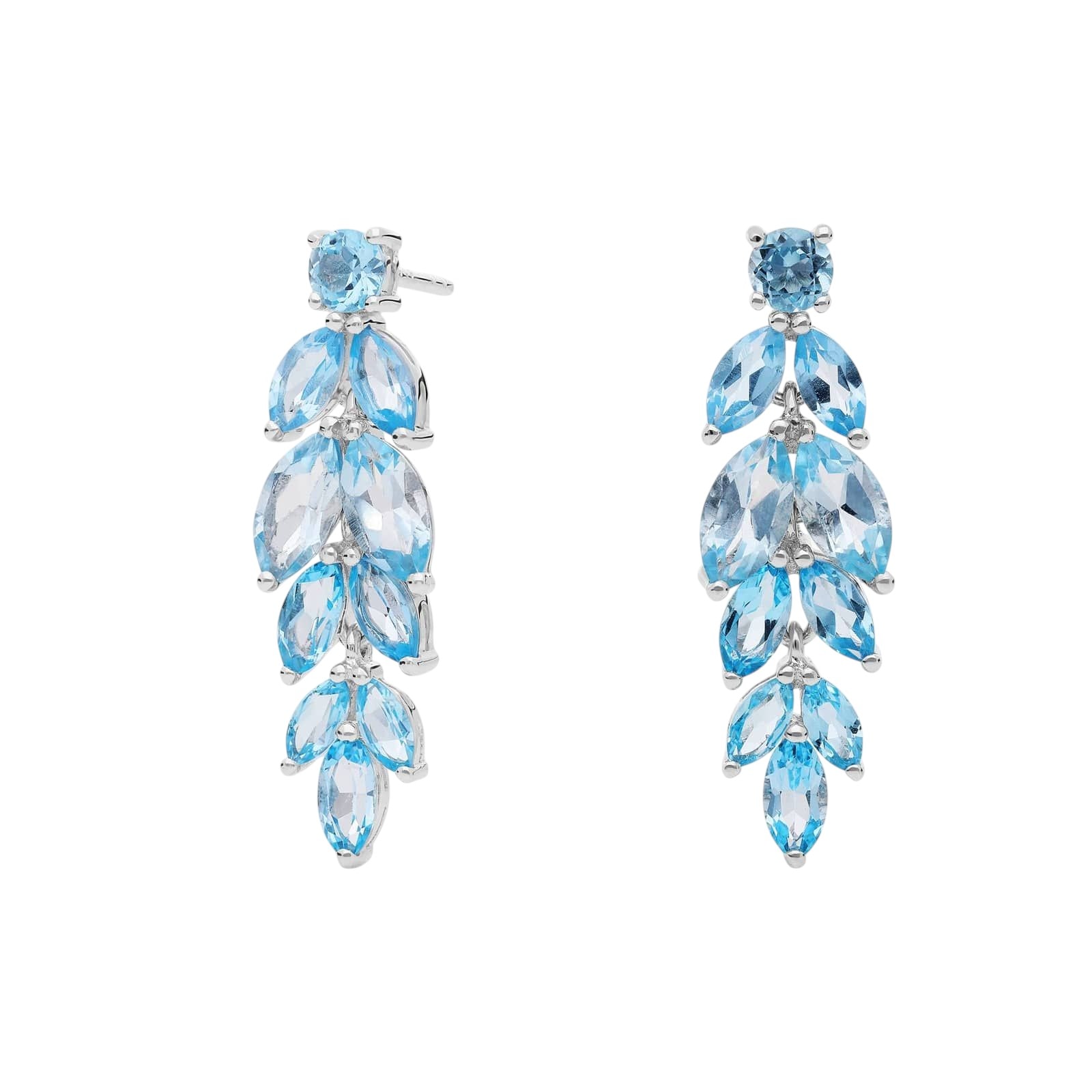4,82 Karat Aquamarine Taşlı Küpe