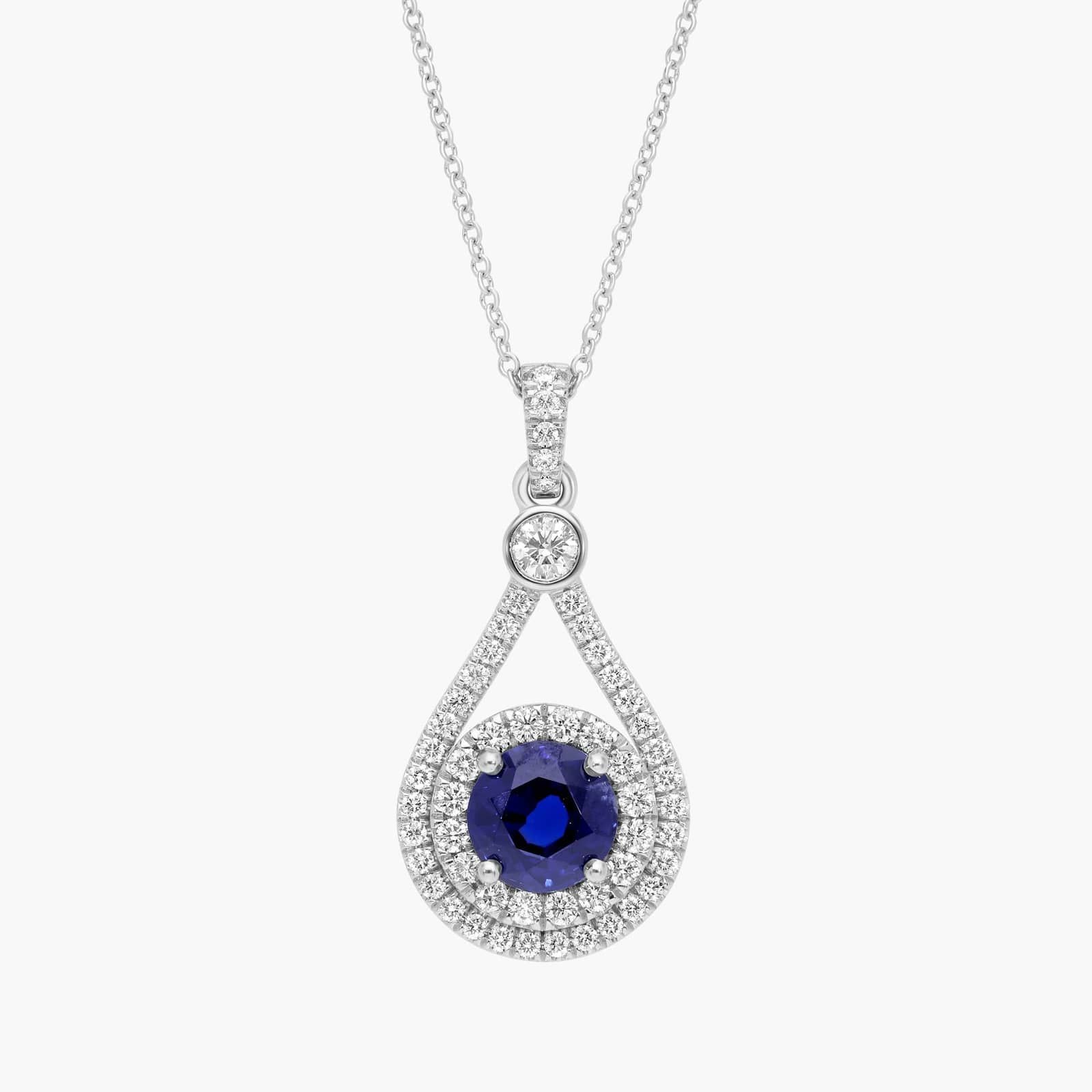 2,70 Karat Pırlanta Safir Kolye
