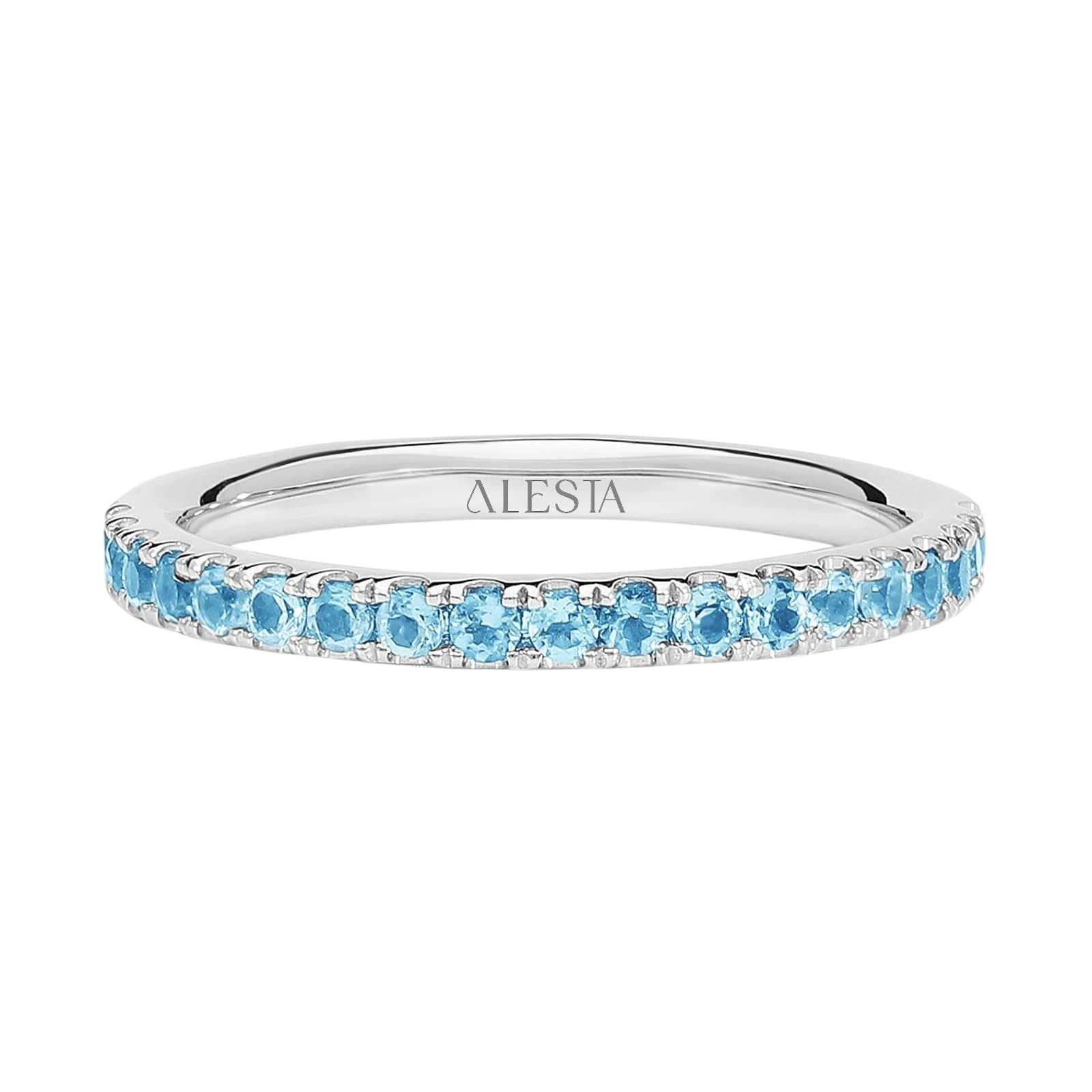 0.28 Karat Aquamarine Taşlı Yarımtur