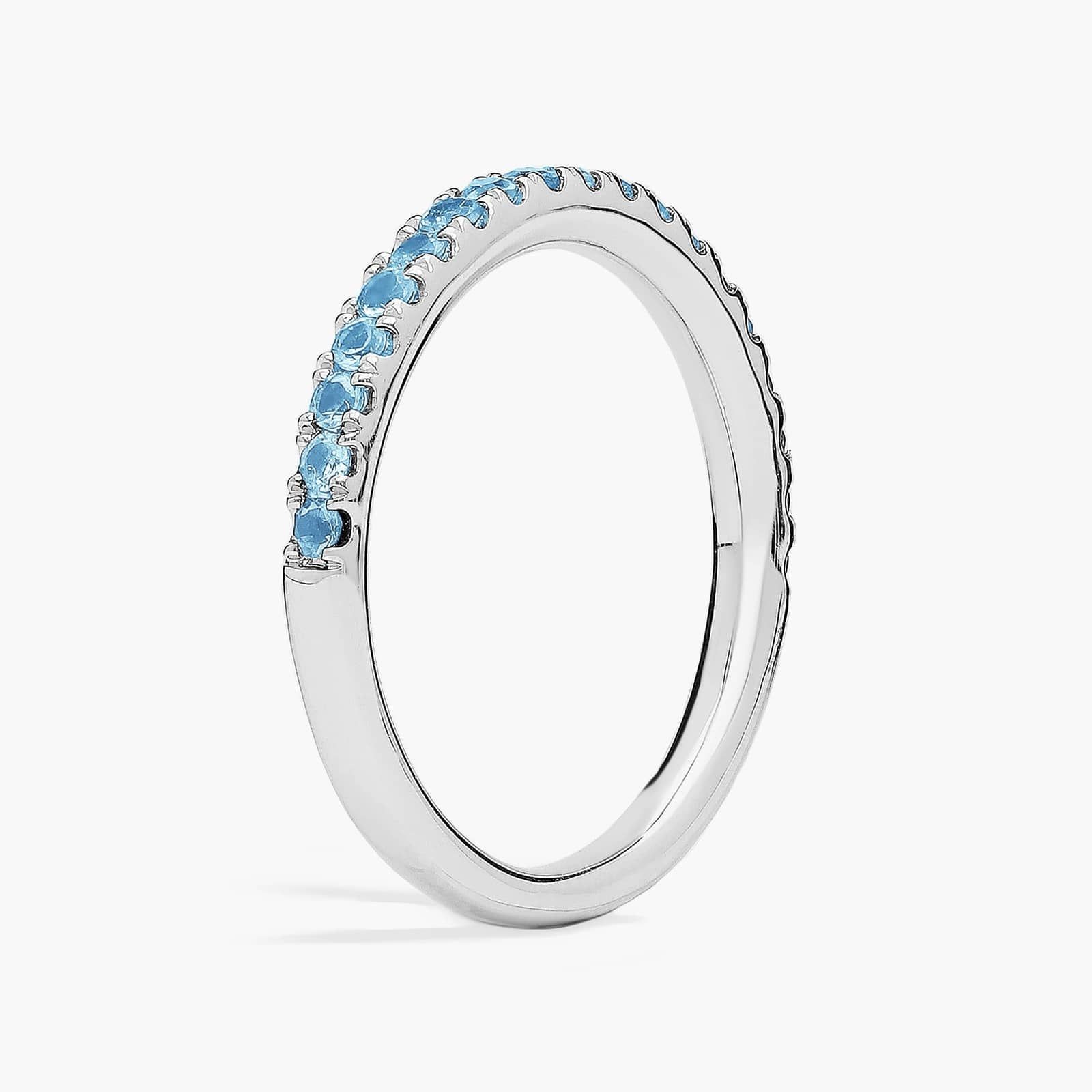 0.28 Karat Aquamarine Taşlı Yarımtur
