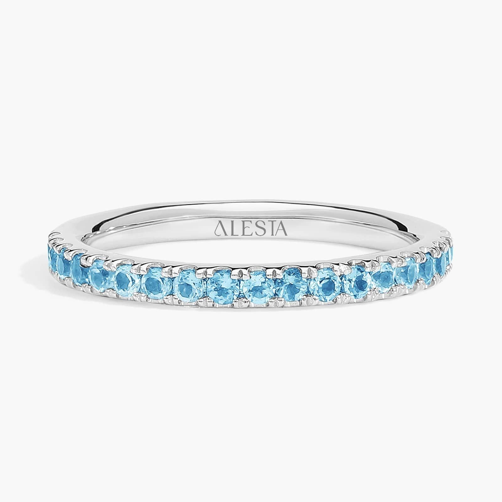 0.28 Karat Aquamarine Taşlı Yarımtur