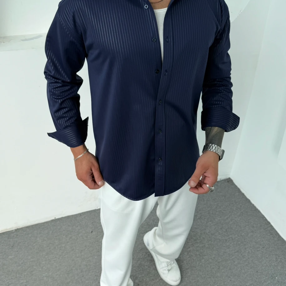 ŞERİT DESENLİ GÖMLEK