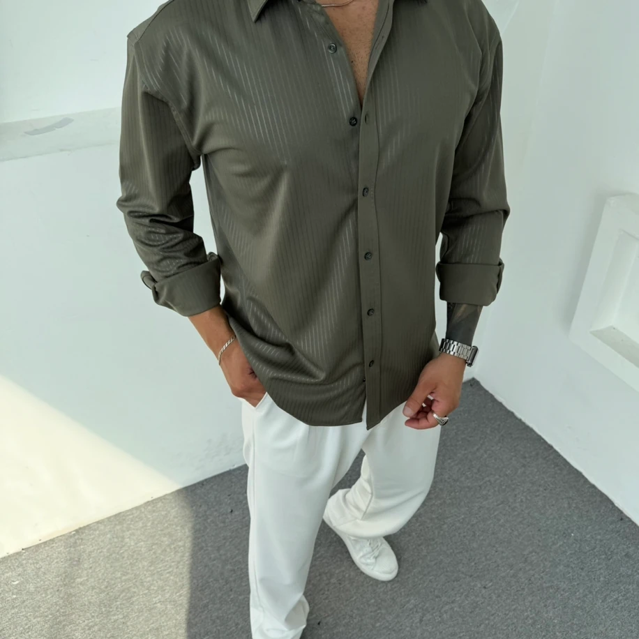 ŞERİT DESENLİ GÖMLEK