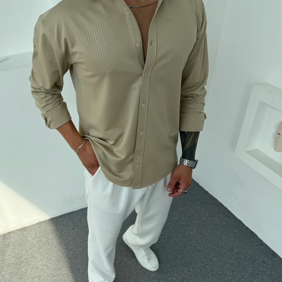 ŞERİT DESENLİ GÖMLEK