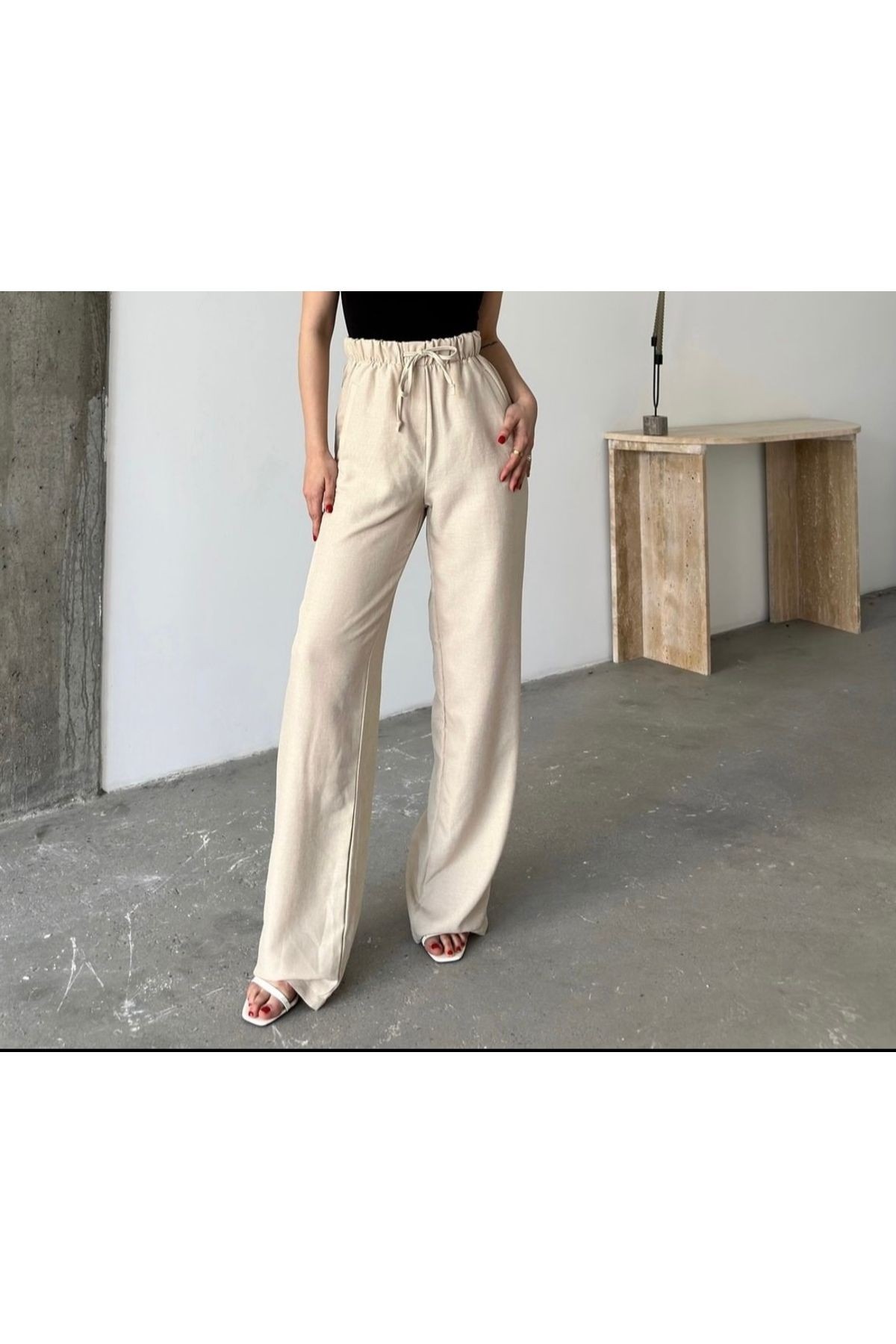 bej keten pantalon