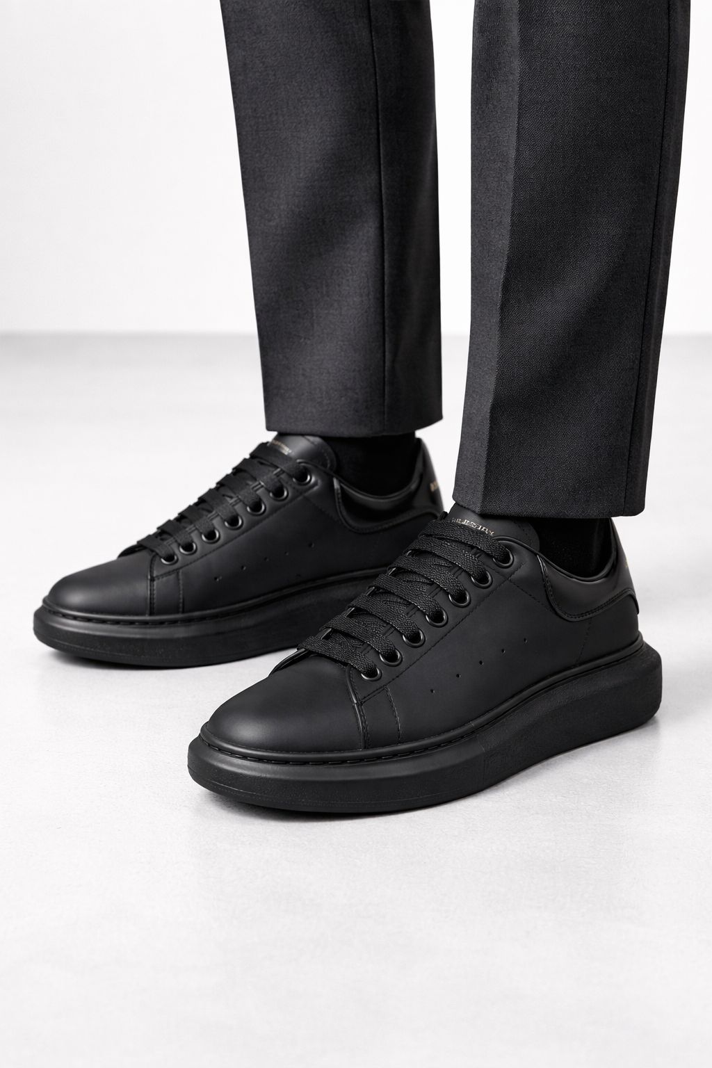 Alexander Back Alexander Mcqueen All Black And Back Patent