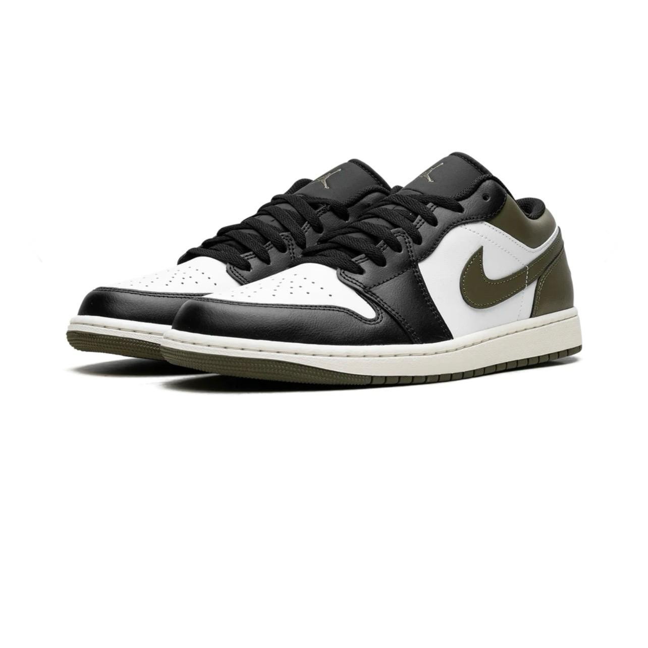 AIR JORDAN 1 LOW "BLACK TOE MEDIUM OLIVE"