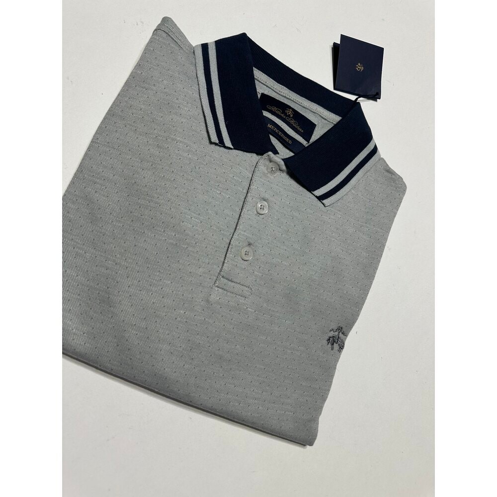 Brooks Brothers gri doted erkek Polo Tshirt