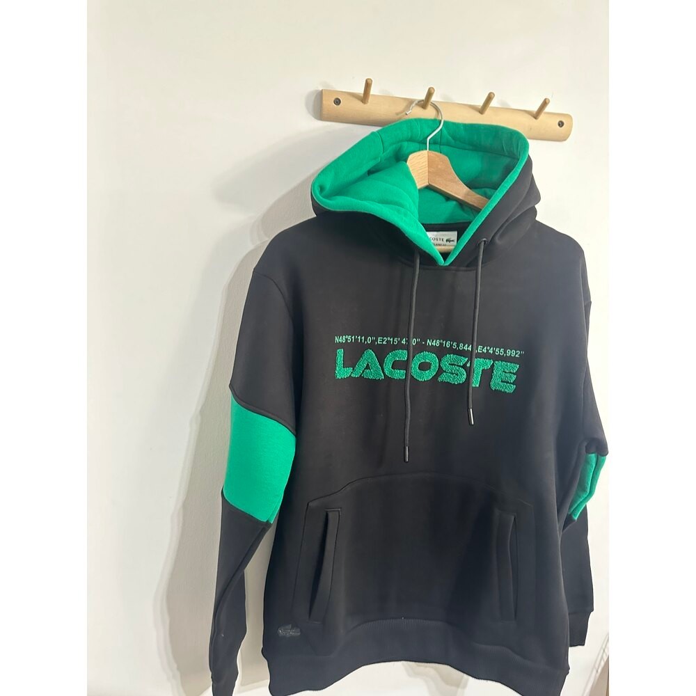 Croco siyah kapusonlu erkek sweatshirt