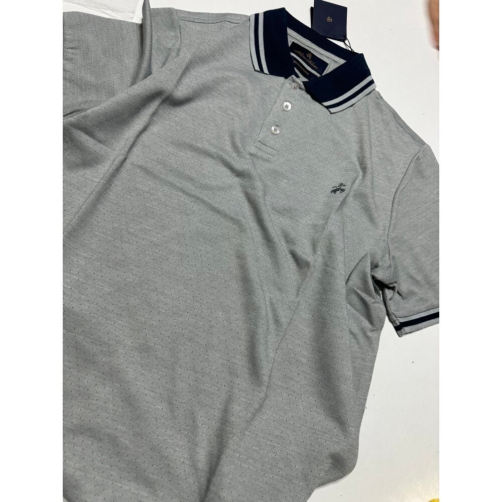 Brooks Brothers gri doted erkek Polo Tshirt