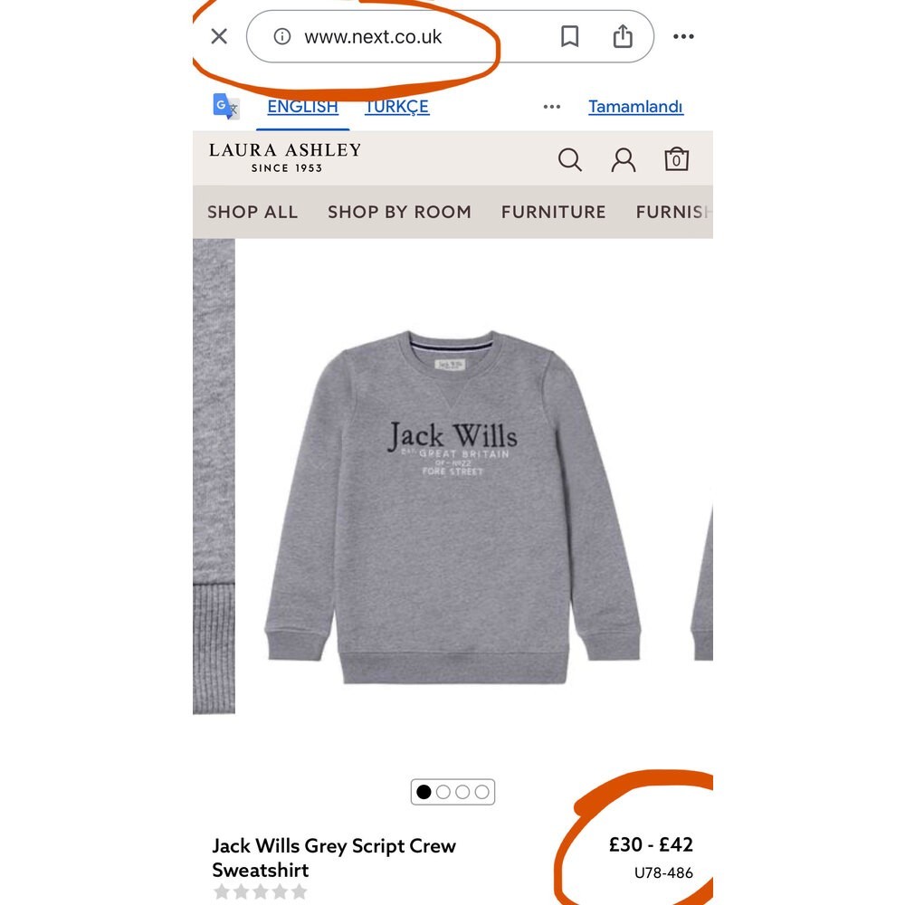 Jack Wills erkek Sweatshirt