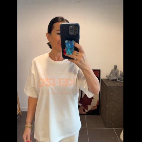 Kenzo Paris pink logo kız çocuk Tshirt