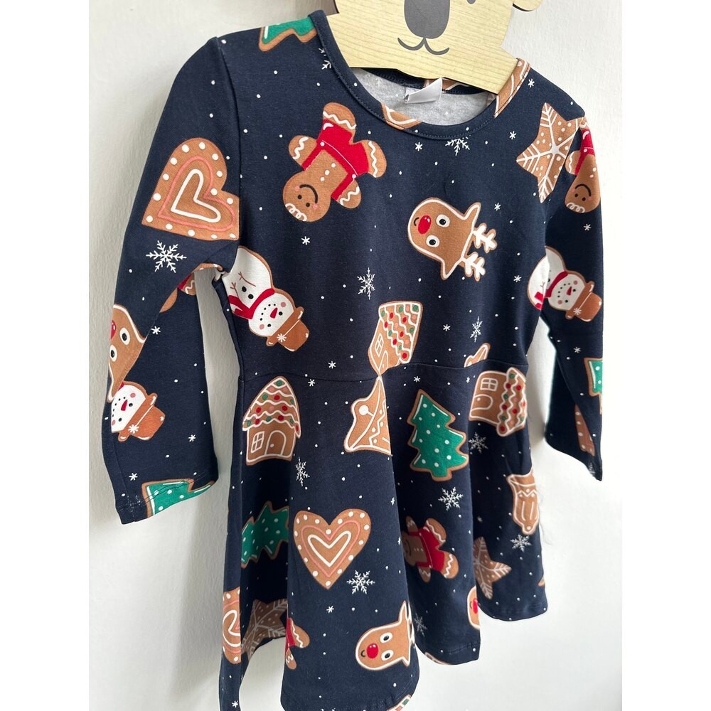 Lindex gingerbread yılbaşı kız çocuk elbise