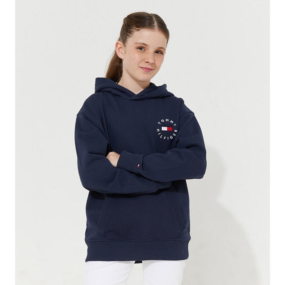 TH lacivert kapüşonlu çocuk sweatshirt