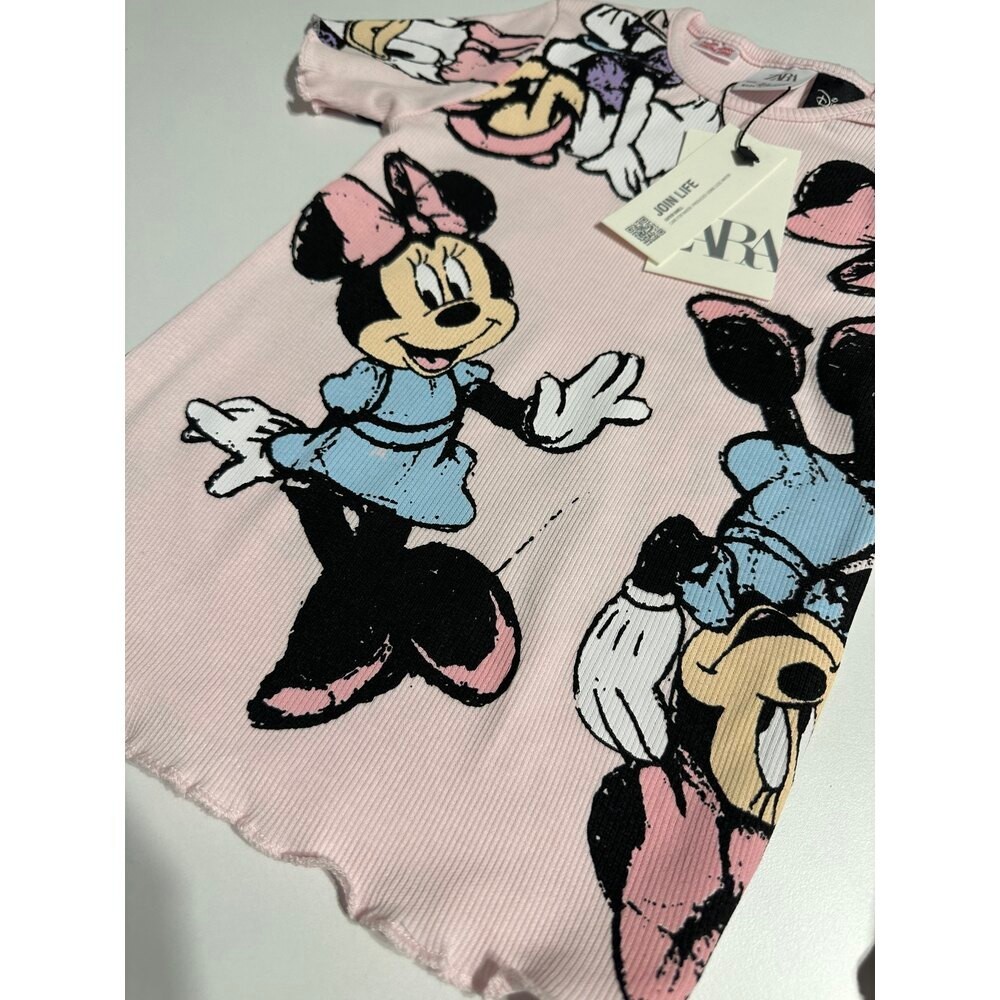 Pink Minnie Mouse kiz çocuk tayt takım