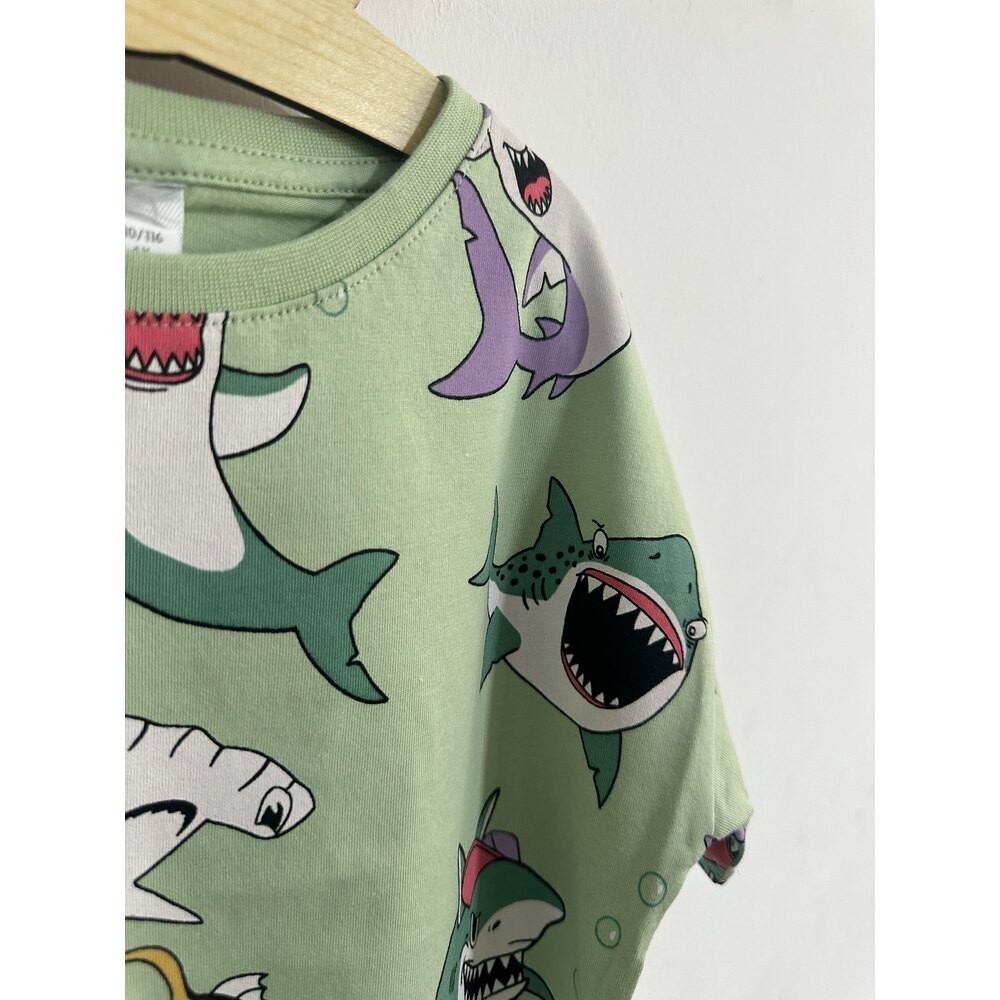 Zr yesil shark erkek çocuk tshirt