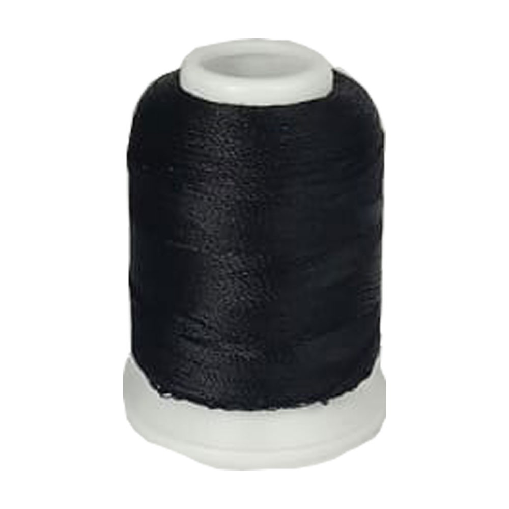 Makine Nakış Ipliği  (floş-suni Ipek) 150x2 Kat Mini Siyah 500m