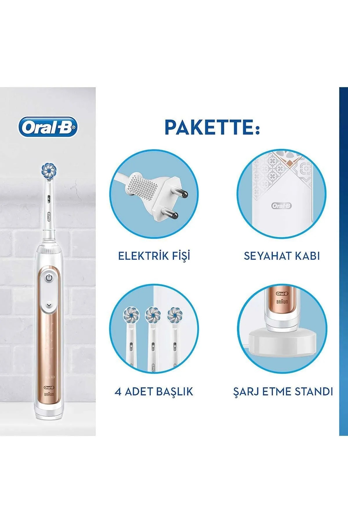 Oral-B Genius X Luxury Edition Rosegold Şarj Edilebilir Diş Fırçası